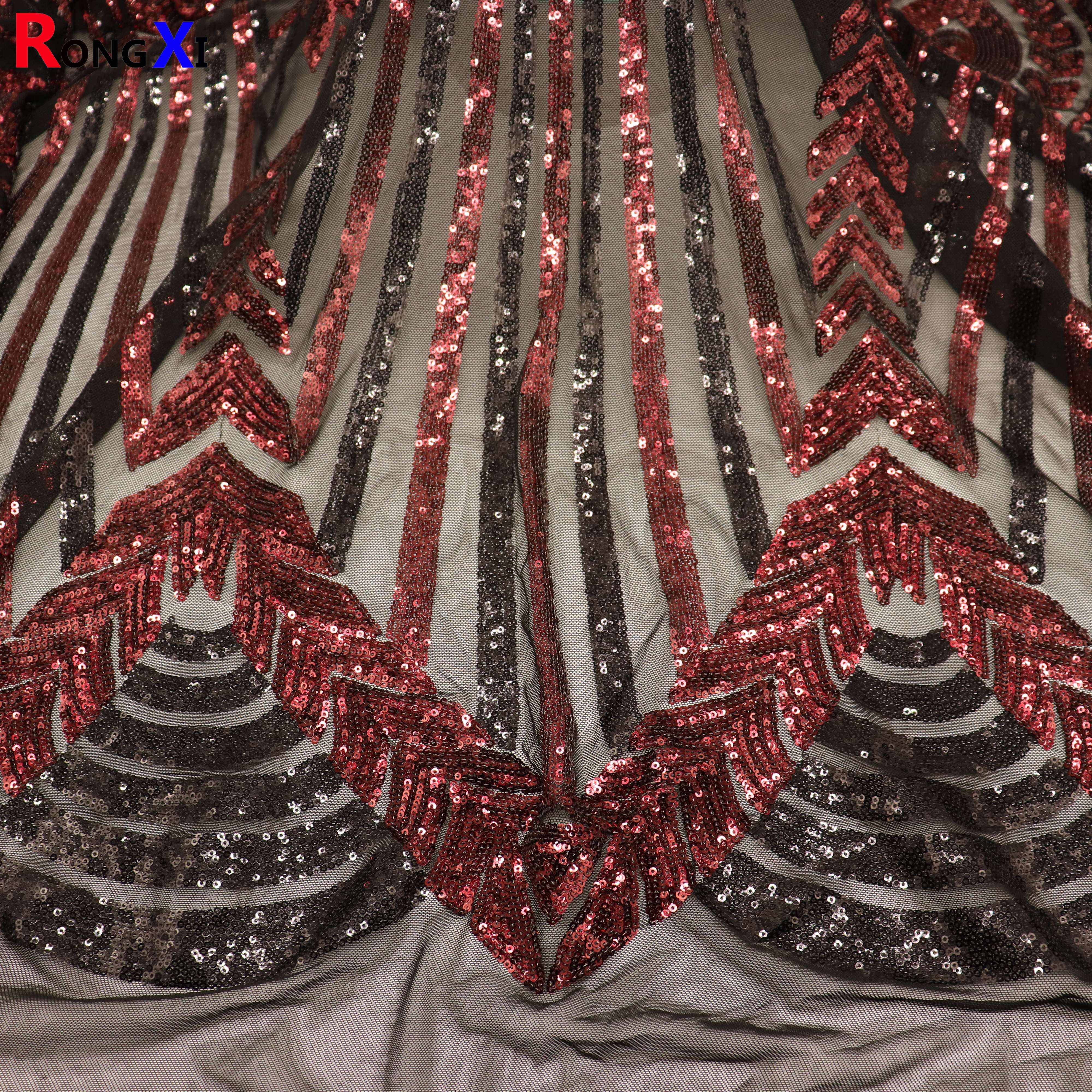 RXF1728 3mm Brand New Sequin Fabric Bridal With CE Certificate