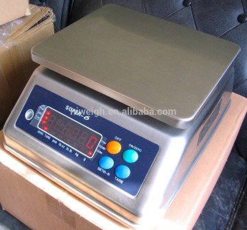 S.S Waterproof scale Washdown scale Waterproof platform weighing scale Capacity 1.5-30Kg Model Super-6