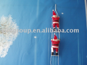 25cmsanta climbing/two santas ornament/santa decoration