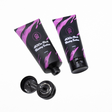 Custom Matte Black 150 ml PE Lotion Packaging Tubes - Empty Plastic Squeeze Tubes for Cosmetics