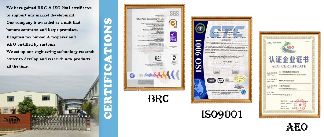 SGS Brc ISO Certificated Colorful Print Customized Logo Acceptable Bottom Sealed Merchandise Plastic Bag