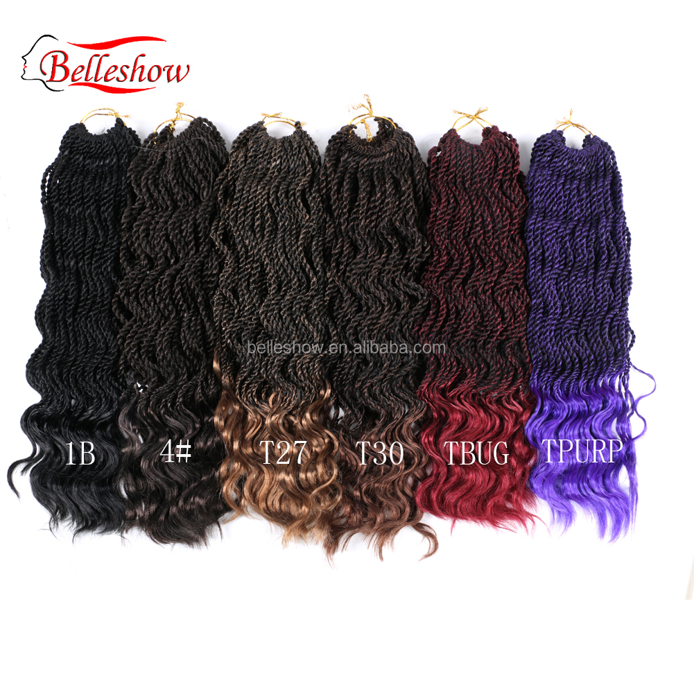 Hot sell 14'' Crochet twist braid hair braiding hair synthetic hair extensions curly Senegalese twist weave