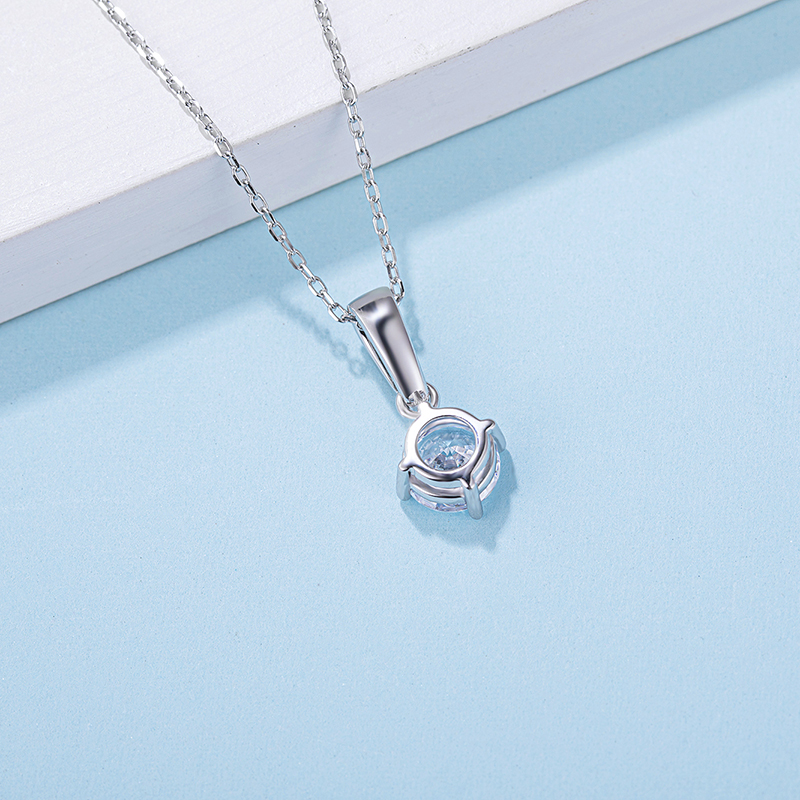 Popular Luxury 925 Sterling Silver Moissanite Diamond Pendant Women Engagement Square Setting Diamond Wedding Party Necklace
