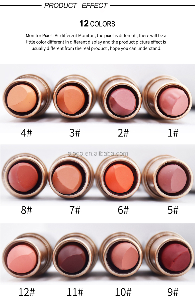 Wholesale Hot Best Quality Matte Lipstick 12 Color Makeup Customize private label