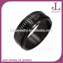 Fashion Jewelry Wholesale Ring Black Plated Stainless Steel Custom Spinner Ring