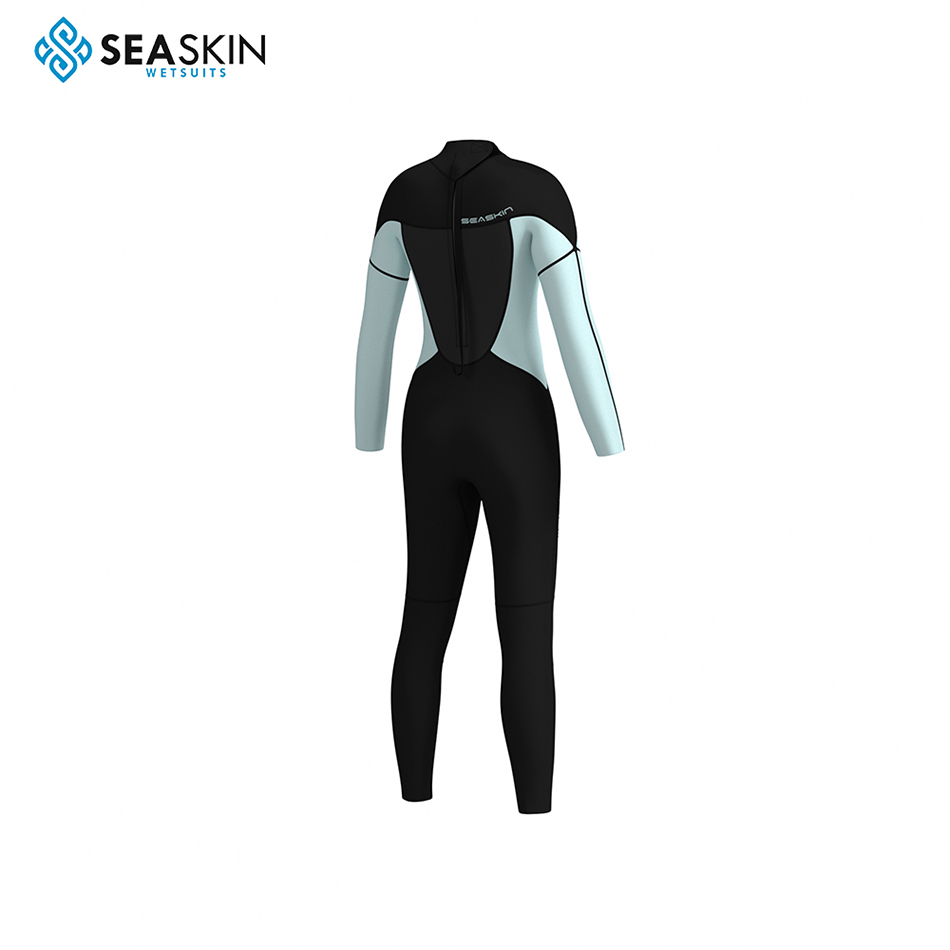 Logo Custom Seaskin Wetsuit Neoprene Tahan Lama untuk Wanita