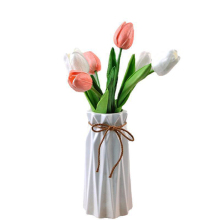 Artificial Tulip Flower 13 Inches PU Faux Tulip Flower Home Decorative Table Vase