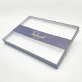 Clear Lid Scarf Apparel Box With Paper Band