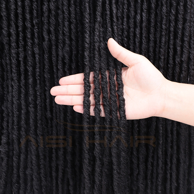 Aisi Hair 16 Inch Dreadlocks Crochet Braids Soft Goddess Faux Locs Crochet Hair Synthetic Braiding Hair 20 Inch Dreadlocks Braid