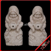 Yellow Stone Outdoor Water Fountain Statue