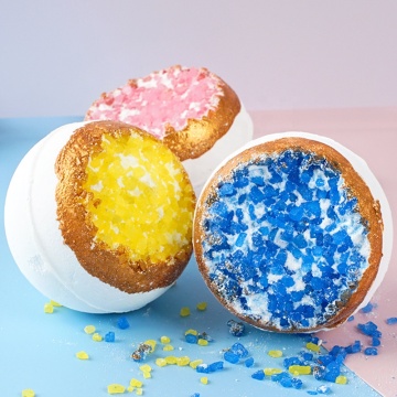 Wholesale Custom Crystal Geode Bath Bombs | Vegan Organic Colorful Bath Fizzies