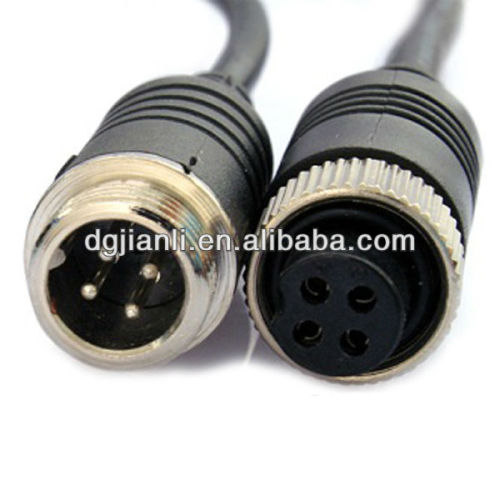 20m 4 pin waterproof extension cable M12 for 5" high resolution monitor