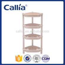 4 layer Plastic bathroom sundries shelf triangle plastic rack