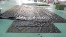 24'*27' lumber tarps with an 8'*8' tail black standard lumber tarp