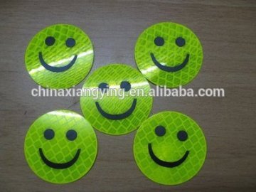 Lovely reflective sticker ,cheap custom sticker,custom smile face stickers