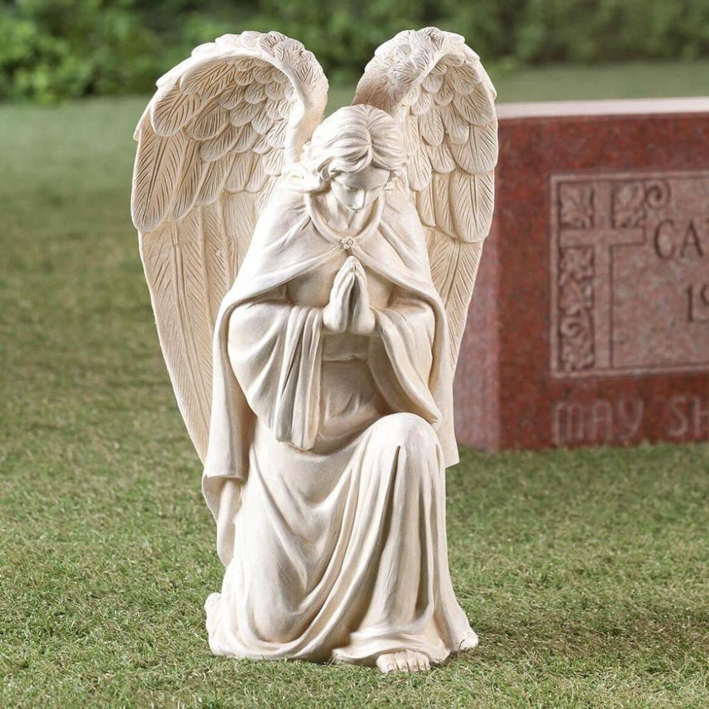 Religiös trädgårdsstaty Remembrance Memorial Guardian Angel