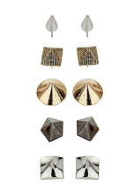 Various styles of small stud earrings
