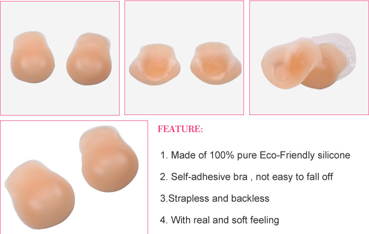 Large Self Adhesive Silicone Breast Lift Push Up Bra for Wedding Dresses