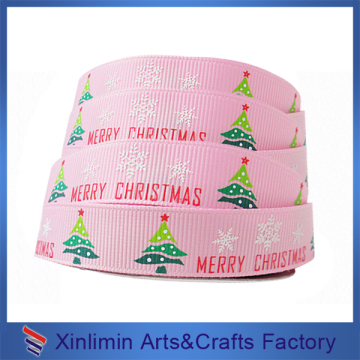 2016 new beautiful print celebrate chritmas printed company logo ribbon