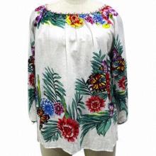 Ladies Blouse With beading and Floral Pattern