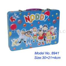 Packing pencil box with handle pencil holder