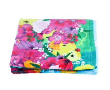 flower printed beach towel