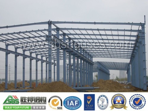 Prefab steel structure plant with crane beam