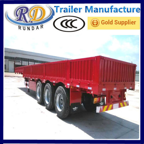 3 axles 45Tons high and low plate Semi Trailer