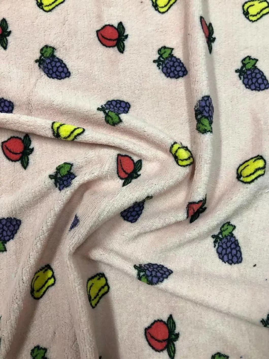 100%Polyester Single Side Coral Flannel Fleece Knitted Fabric