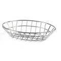 Stainless Steel304 Silver Oval Wire Bread Basket