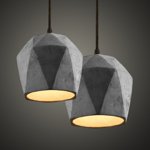 LEDER Concrete Hanging Light Fixtures