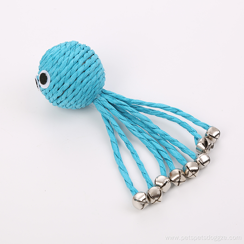 new-design octopus cat toy with bell toys