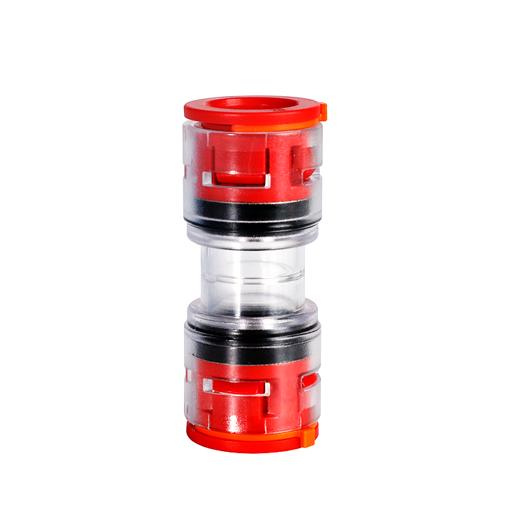 Promotional price cheap micro-duct straight couling connector plastic east observe push fit fitting