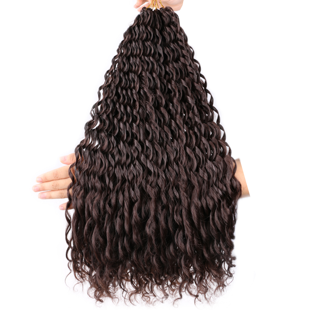 Water wave  Synthetic Hair Extension 24inch Ocean deep water Body Ombre Braiding bundle Hair Crochet Braids Hair