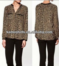 Fashion leapord chiffon blouse