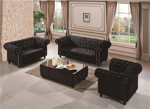 Pulling buckle fabric sofa set UK style Home Furniture