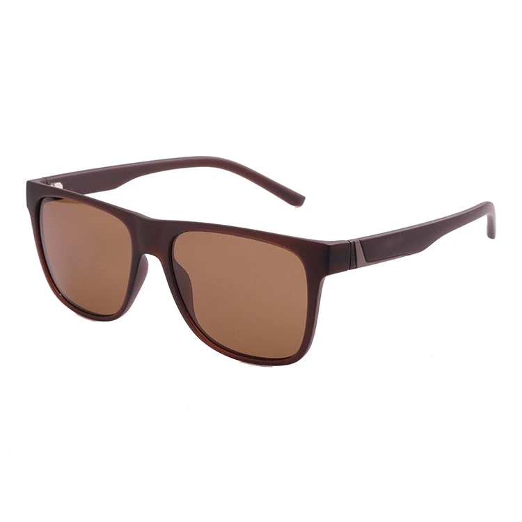 2019 Newly Solid Brown Fashion Sunglasses with Flat Lens