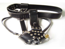 Wholesale Adjustable Leather Fetish Harness Female Chastity Belt Pants Device Fetish Chastity Belt Sex Products