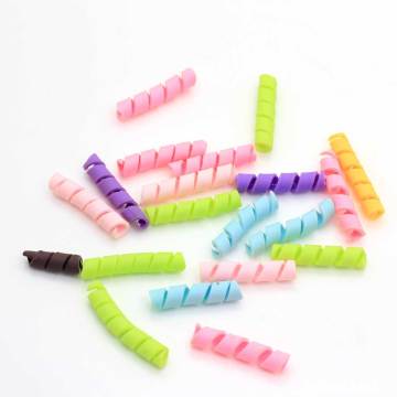 30*6 MM Colorful Polymer Clay Sticks Spring Shape Chocolate Bar For Phone Shell Decoration Handmade Diy Accessories