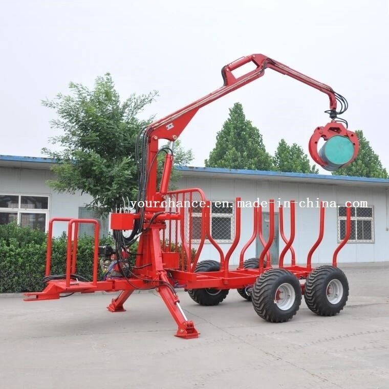 High Quality Zm5004 5tons Forest Log Trailer for Loading and Transporting Log Wood Timber