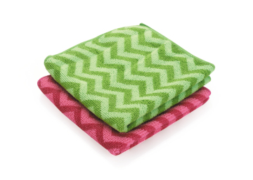 Microfiber cloth with wave pattern