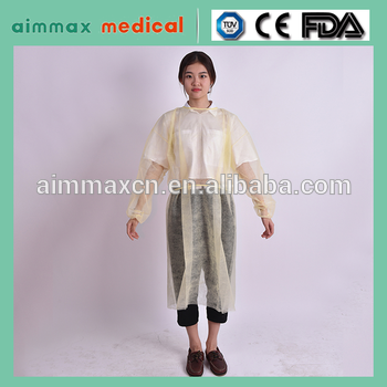 Saudi Arabia market hospital use disposable yellow gown