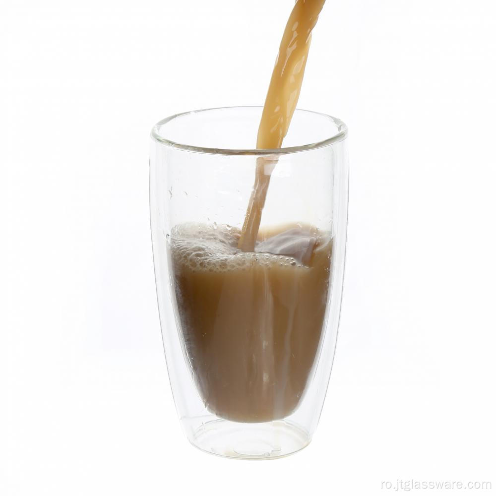 450ml Cană de cafea din sticlă cu perete dublu