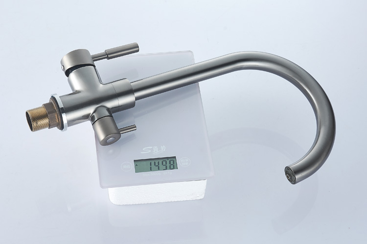 high quality stainless steel square clean drinking water faucet 3 way kitchen