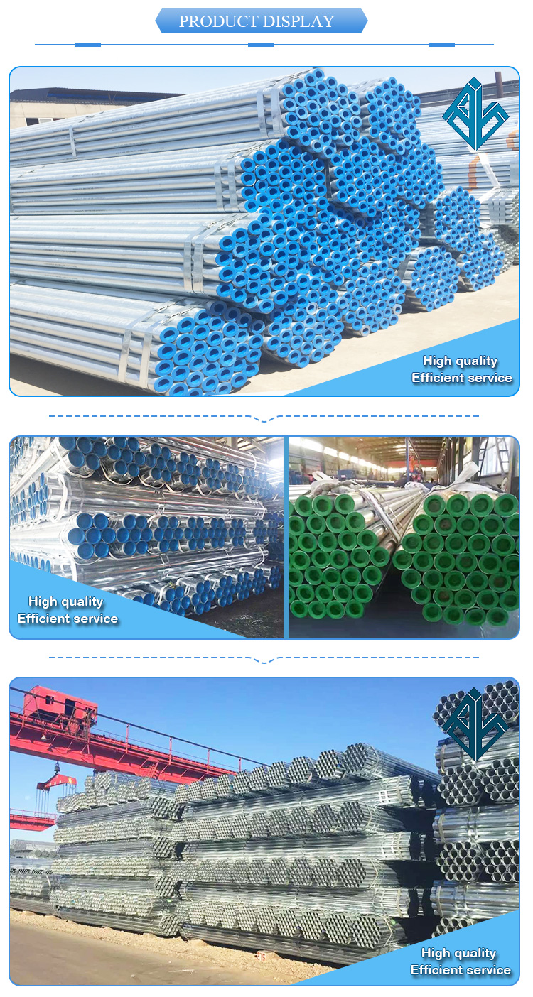 Customized 7.5m hot dipped galvanized steel pipe zinc gi steel tube