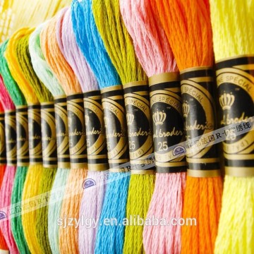 Wholesale similar dmc thread cotton cross stitch threads with DMC 447 colors