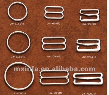 Nickle plated bra hook/ring/slider