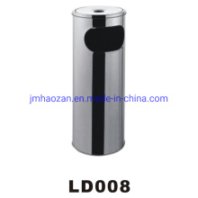 Flat Top Round Stainless Steel Trash Bin, Ash Dustbin