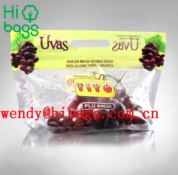 fresh fruit grape zipper bag with holes and handle