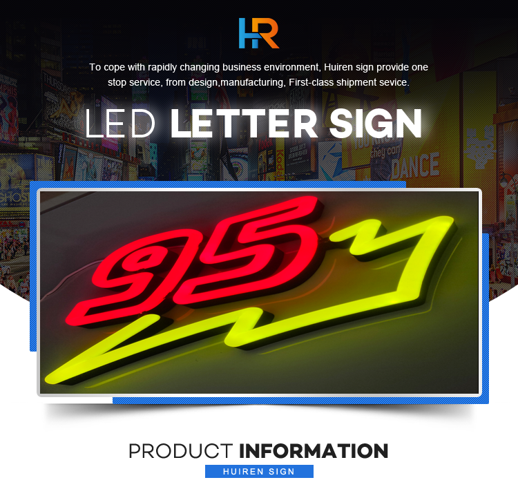 OEM 3d channel frontlit acrylic neon light letters led sign outdoor waterproof custom neon sign